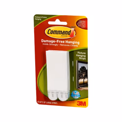 Command Large Picture Hanging Strips, 4 pairs