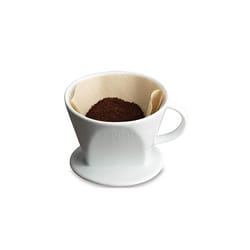 Aerolatte Pour Over Coffee Dripper Reusable Filter Cone Brewer, Number 2-Size, Ceramic, Brews 2 to 6-Cups