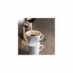 Aerolatte Pour Over Coffee Dripper Reusable Filter Cone Brewer, Number 2-Size, Ceramic, Brews 2 to 6-Cups