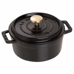 Staub 1101225 Round Cocotte Pot 12 cm Matt Black