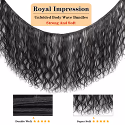 12A Brazilian Virgin Hair Body Wave 3 Bundles with Closure (16 18 20+14) Virgin Brazilian Body Wave Human Hair Bundles with Closure 100% Unprocessed R