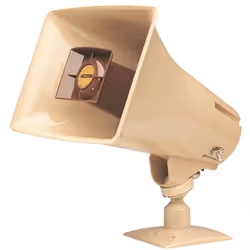 Valcom 5 Watt Amplified Horn, 1-way, 1.0 channels, Wired, 5 W, 225 - 14000 Hz, Beige