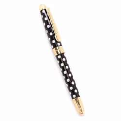 Kate Spade New York Black Ink Ballpoint Pen  Black Dots