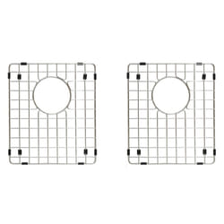 Starstar 50/50 Double Bowl Kitchen Sink Bottom Two Grids  Stainless Steel  17"" x 14""