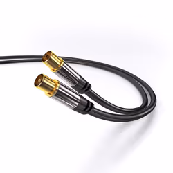 KabelDirekt 799422538153 coaxial cable 1 m IEC Black
