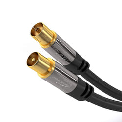 KabelDirekt 799422538191 coaxial cable 7.5 m IEC Black
