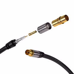 KabelDirekt 799422538207 coaxial cable 10 m IEC Black