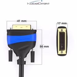 KabelDirekt â 2m Dual-Link DVI Cable (DVI-D 24+1, 1080p Full HD 3D) TOP Series