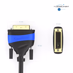 KabelDirekt 3m DUAL LINK DVI Cable (DVI-D 24+1, 1080p Full HD 3D) TOP Series