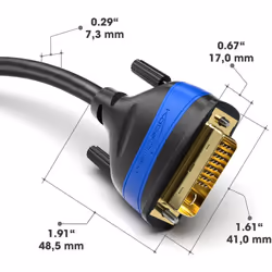 KabelDirekt â 7.5m Dual-Link DVI Cable (DVI-D 24+1, 1080p Full HD 3D) TOP Series