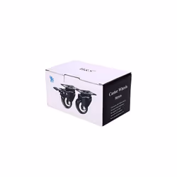 H&S 4 Castor Wheels Heavy Duty 200kg 50mm PU Rubber Swivel Trolley Furniture Caster with Brakes Black