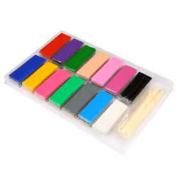 H&S 650g 26 Colours Oven Bake Polymer Clay Block Modelling Sculpey Tool set