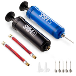 2 Inflator Ball Pump with Needle Pins Valve Adapter Adaptor Set for Football Basketball