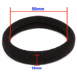 H&S 50 Hair Bands, Hair Bobbles Elastic Ties Hairbands Ponytail Holders for Women Girls Kids Men Thick Hair Black