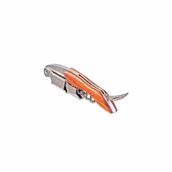 H&S Waiters Corkscrew Wine Bottle Opener Professional Stainless Steel Wood Handle Foil Cutter