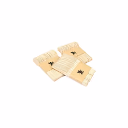 H&S 150pcs Wooden Cutlery Set Disposable Biodegradable Wood Eco Friendly for Picnic Party - 50 Forks, 50 Knives, 50 Spoons
