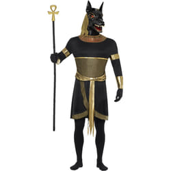 Smiffys Men's Anubis The Jackal Costume  Black/Gold  Large
