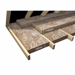 Knauf Loft insulation roll, floor & roof lagging, 100mm, 170mm & 200mm thick - 150mm, 1
