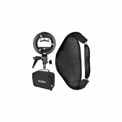 Godox 60x60 Foldable Universal Softbox with S Style Speedlite Bracket for Flash Bowens Mount Accessories Direction Adjustable ...