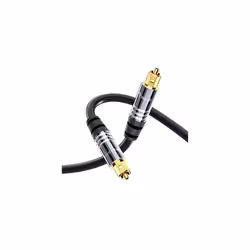 Digital Optical Audio Toslink Cable 2M Fiber Optic Aluminum Shell 24K GoldPlated Compatible with Home Theatre Sound Bar TV Xb ...