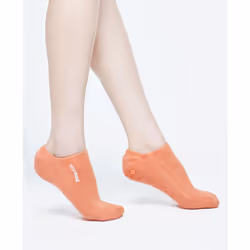 PURECODE Moisturizing Gel Socks for Dry Feet  Rough Feet  Cracked Skin  Cracked Heels  One Size Fits Most (Peach)