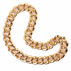 Smiffys Chunky Gold Necklace Costume Accessory  Gold  One Size