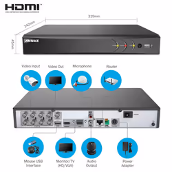 ANNKE 8 Channels 1080P HD-TVI Security Camera System with 1TB Professional Surveillance HDD and 4x 1080P Weatherproof Bullet Camera, Convenient...