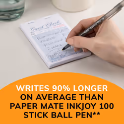Round Stic Xtra Life Ballpoint Pens, Medium Point (1.0mm), Black, 60-Count Pack, Flexible Round Barrel For Writing Comfort (GSM609-BLK)