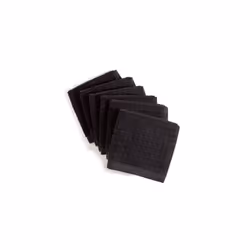 DKNY Quick Dry 100% Cotton Towels  6 Pack Washcloths - 12 x12  Black
