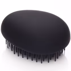 Kent PMB Black Pebble Scalp Massager Shampoo Brush Shower Brush and Travel Size Detangling Brush - Scalp Scrubber for Dandr ...