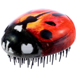 Kent PBUG Ladybug Pebble Scalp Massager Shampoo Brush, Shower Brush, and Travel Size Detangling Brush - Scalp Scrubber for Dandruff and Kids Hair Brus