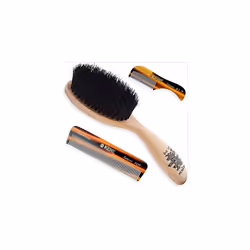 Beard & Mustache Set of Kent BRD5 Boar Bristle Beard Brush + Kent 81T Handmade Sawcut Comb + Kent A FOT Handmade All Fine Too ...