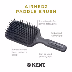 Kent AH6G Airhedz (Large  Fat Pins) Paddle Detangler Brush - For Thick  Wet  Curly Hair & Detangling