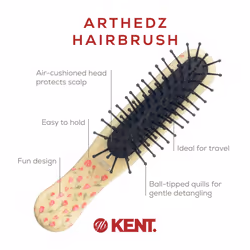 Kent ARTH1 Baby Hair Brush  Hair Brush for Kids  Small Brushes for Hair and Travel Brush Hair Detangler with Non-Scratch Nylon Bristles for Gentle Det