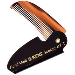 Kent 87T Handmade Folding Pocket Comb for Men  Fine Tooth Hair Comb Straightener for Everyday Grooming Styling Hair  Beard or Mustache  Use Dry or wit