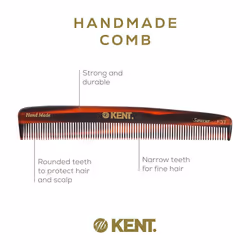 Kent F3T Fine Tooth Comb for Hair Care - Parting Comb and Combs for Men and Combs for Women - Dandruff Hair Comb  Kent Mens Combs for Hair Fine Teeth