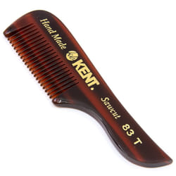 Kent 83T Small Gentleman's Beard and Mustache Pocket Comb  Fine Toothed Travel Size for Facial Hair Grooming and Styling. Saw-cut of Quality Cellulose