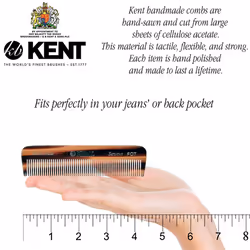 Kent Grooming Kit: Beard and Mustache Combs  Fine Pocket Comb  Hair Brush  Made in England for Travel and Home Care