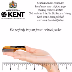 Kent Grooming Kit: Beard and Mustache Combs  Fine Pocket Comb  Hair Brush  Made in England for Travel and Home Care