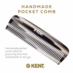 Kent 12T G Wide Tooth Detangling Comb - Handmade Pocket Comb for Thick  Curly  Wavy Hair - Large Tooth Hair and Beard Grooming Comb - Saw-Cut and Hand