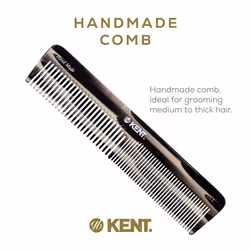KENT Hair Comb  1 Pack - Handmade Cellulose Acetate Fine Tooth  Wide Tooth  and Detangling Comb for Men and Women  Mustache Comb for All Hair Types  G