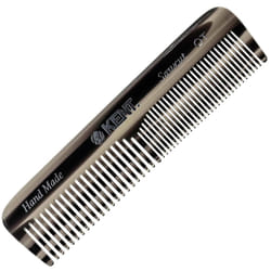 Kent OT 4.5 Inch Small Graphite Double Tooth Hair Pocket Comb  Fine/Wide Tooth Comb For Grooming Styling Hair  Beard and Mustache  for Men  Women and
