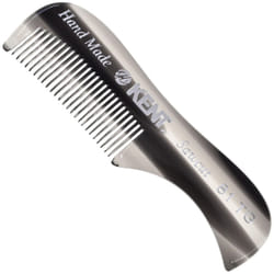 Kent A 81T Graphite X-Small Gentleman's Beard and Mustache Pocket Comb  Fine Toothed Pocket Size for Facial Hair Grooming and Styling. Saw-cut of Cell