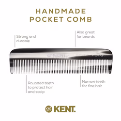 Kent Men's Beard Grooming Kit - Handmade Pocket Comb Set for Travel and Home Care  Mustache and Beard Combs