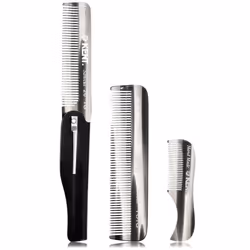 Kent Folding Beard and Mustache Comb Set Mini Combs for Mens Grooming Travel and Handmade Care
