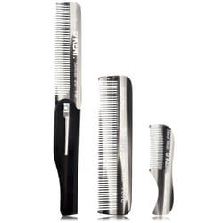 Kent Folding Beard and Mustache Comb Set  Mini Combs for Mens Grooming Travel and Handmade Care