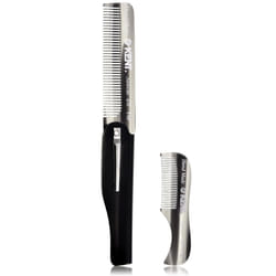 Kent 20T Handmade Graphite Folding Comb  81T Pocket Comb for Beard and Mustache Grooming  Beard Growth Comb and Straightener for Men