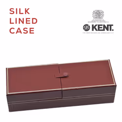 Kent LHS5 Satinwood Wire-Laid Pure White Boar Bristle Oval Hair Brush in a Silk Lined Presentation Case for Daily Grooming Medium To Long Thick Hair a