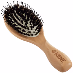 Kent LPF1 Pure Flow Oval Cushion Vented Hair Brush  FSC Certified Beech Wood Paddle Brush filled with Natural Boar Bristle an ...