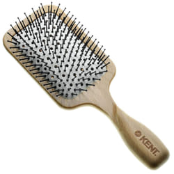 Kent LPF2 Large Cushion Paddle Hair Brush  Vented Taming Fine Pins Hair Detangle Brush for Long Thick and Curly Hair  Scalp Massager and Growth Stimul